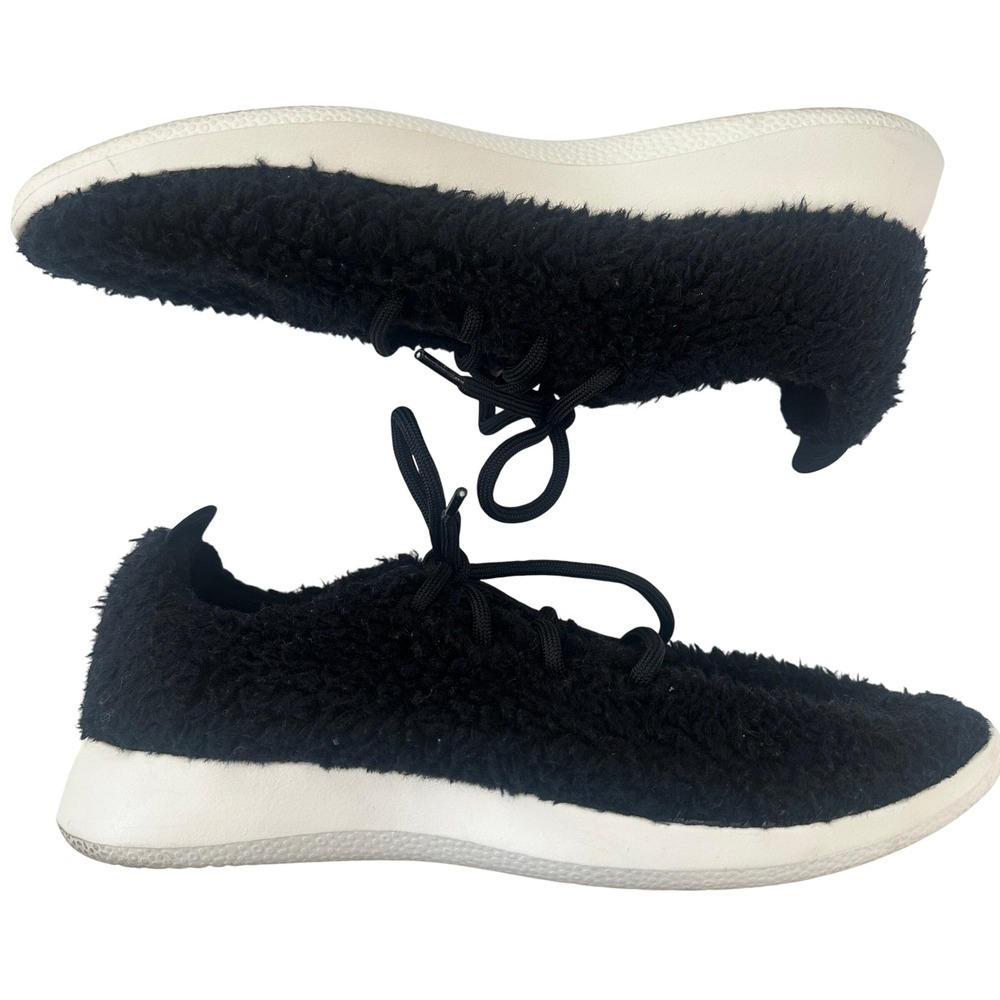 Allbirds Wool Runner Fluffs Loungers Men's Sneakers Black Fuzzy Shoes Size 10